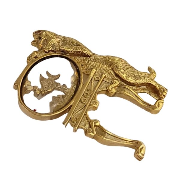 1928 Brand Cat Fish Bowl Pin Brooch K128 - Picture 2 of 10